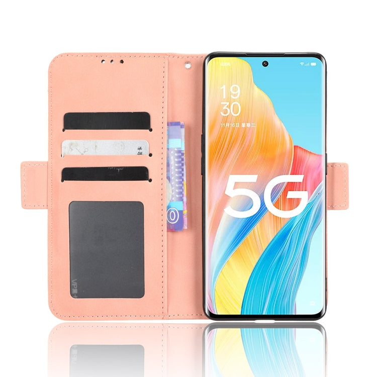 For OPPO Reno8 T 5G / A1 Pro Skin Feel Calf Texture Card Slots Leather Phone Case