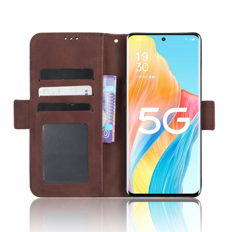 For OPPO Reno8 T 5G / A1 Pro Skin Feel Calf Texture Card Slots Leather Phone Case