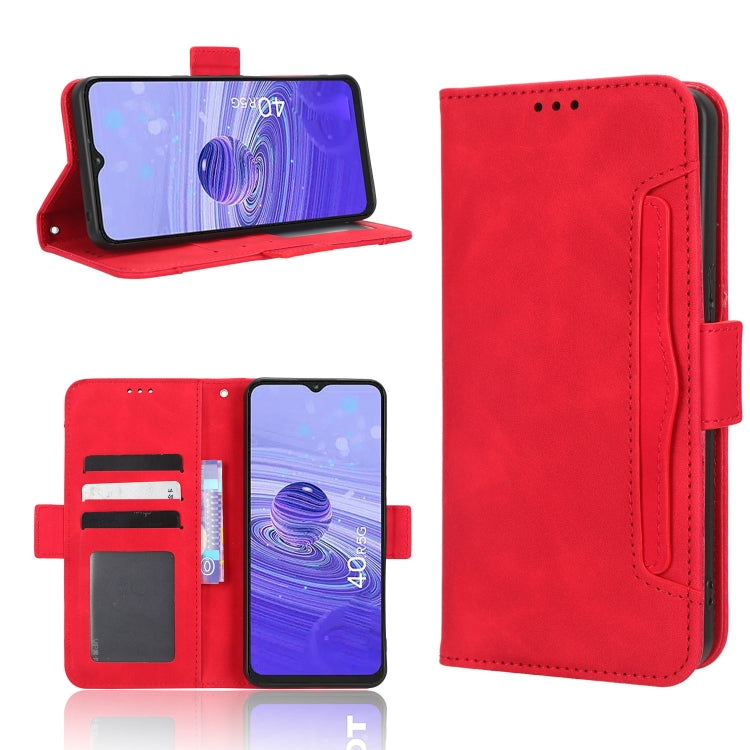 For TCL 40 R 5G Skin Feel Calf Texture Card Slots Leather Phone Case