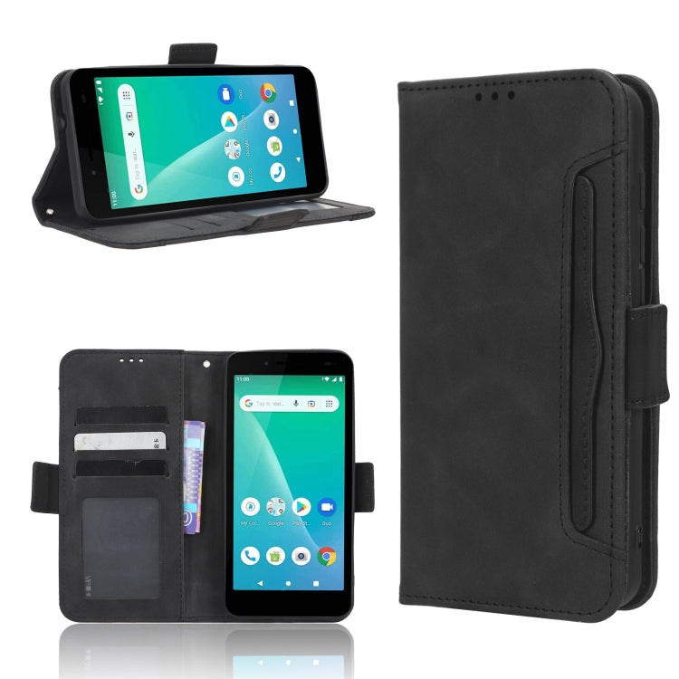 For Unimax UMX U696CL Skin Feel Calf Texture Card Slots Leather Phone Case