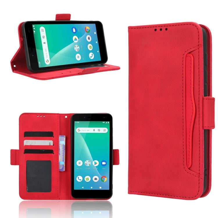 For Unimax UMX U696CL Skin Feel Calf Texture Card Slots Leather Phone Case