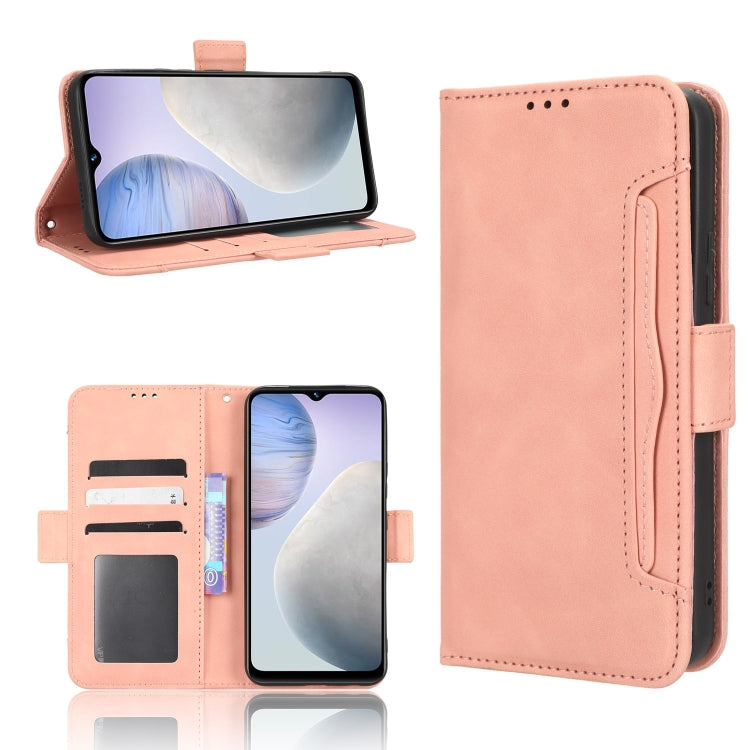 For vivo Y02 4G Skin Feel Calf Texture Card Slots Leather Phone Case