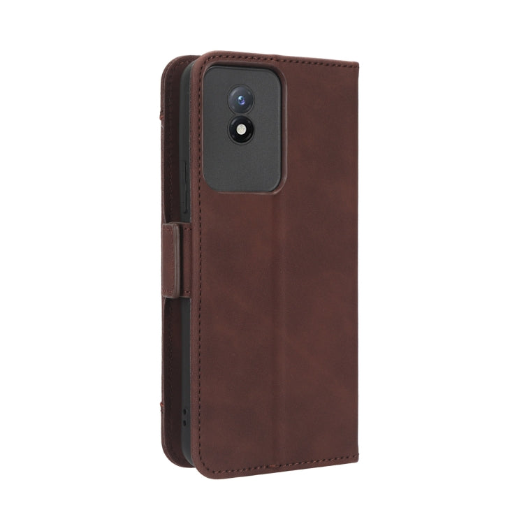 For vivo Y02 4G Skin Feel Calf Texture Card Slots Leather Phone Case