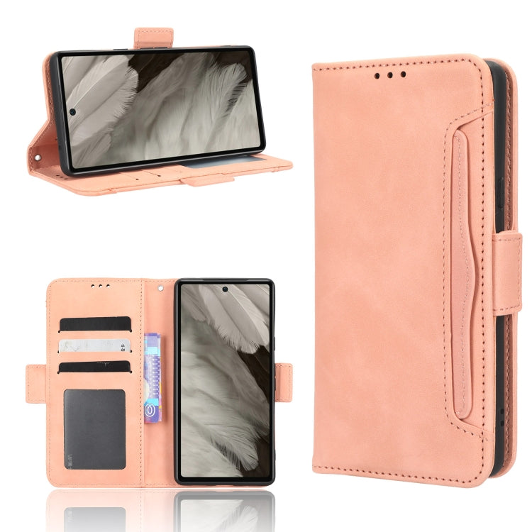 For Google Pixel 7a Skin Feel Calf Texture Card Slots Leather Phone Case
