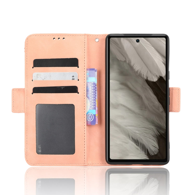For Google Pixel 7a Skin Feel Calf Texture Card Slots Leather Phone Case