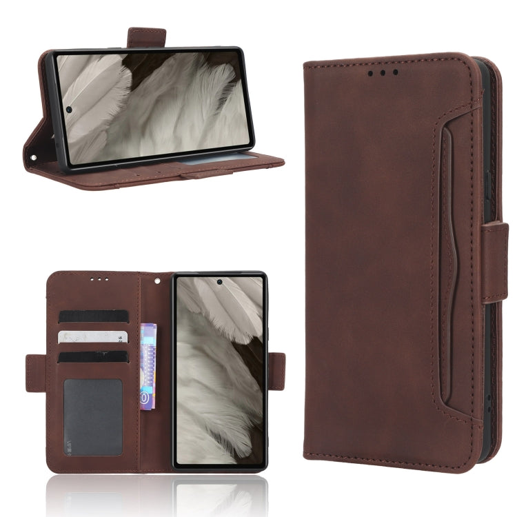 For Google Pixel 7a Skin Feel Calf Texture Card Slots Leather Phone Case