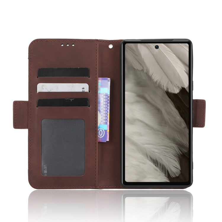 For Google Pixel 7a Skin Feel Calf Texture Card Slots Leather Phone Case