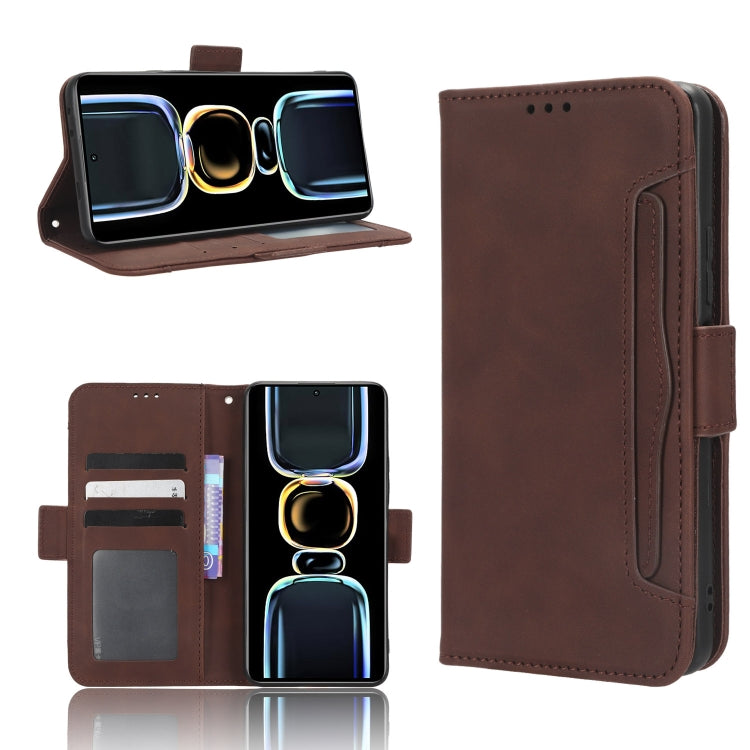 For Xiaomi Redmi K60E 5G Skin Feel Calf Texture Card Slots Leather Phone Case