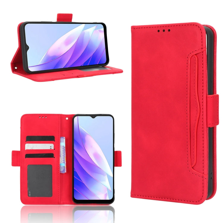 For Blackview A52 Skin Feel Calf Texture Card Slots Leather Phone Case