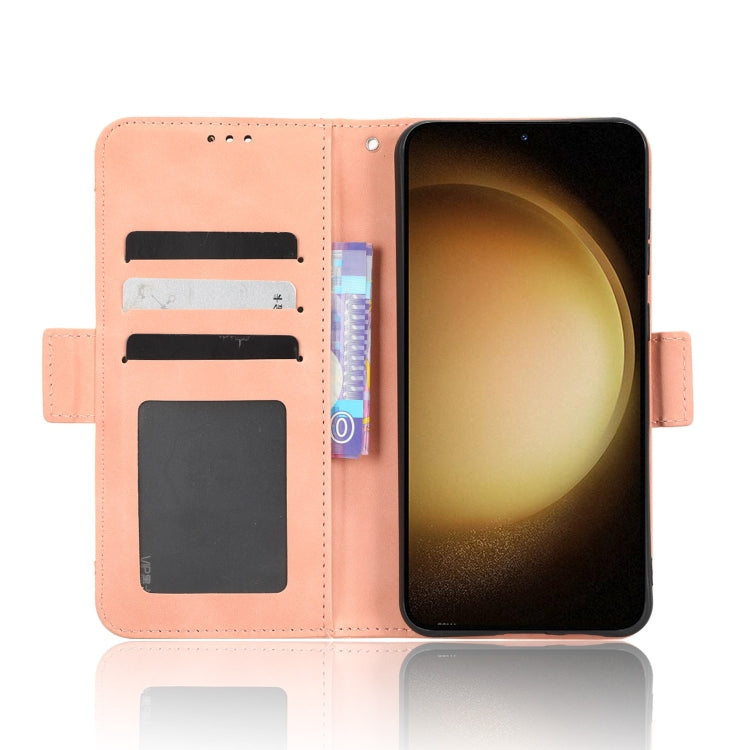 For Samsung Galaxy S23+ 5G Skin Feel Calf Texture Card Slots Leather Phone Case