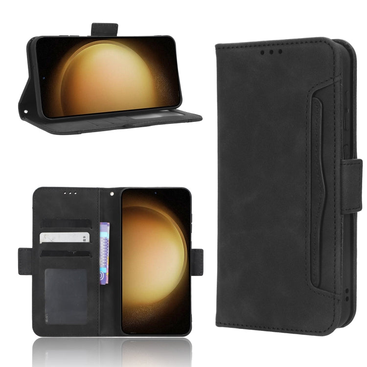 For Samsung Galaxy S23+ 5G Skin Feel Calf Texture Card Slots Leather Phone Case