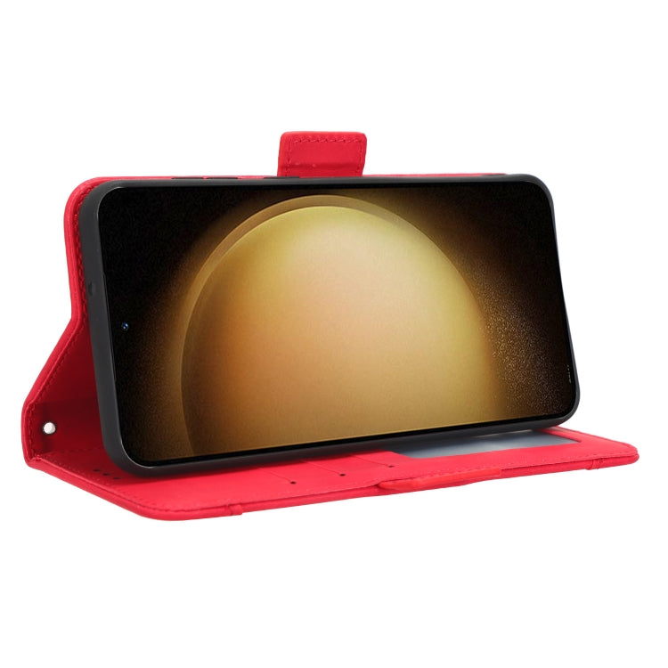 For Samsung Galaxy S23+ 5G Skin Feel Calf Texture Card Slots Leather Phone Case