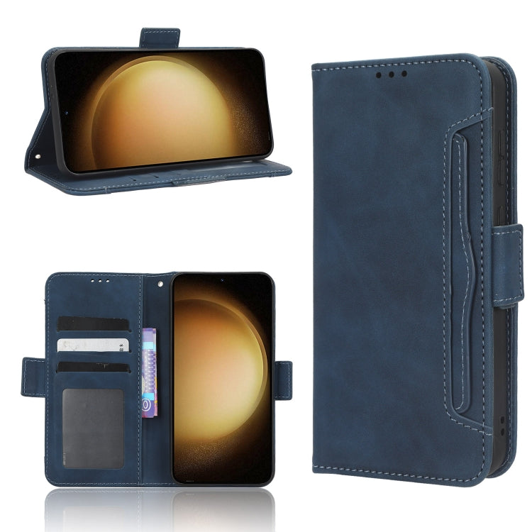For Samsung Galaxy S23+ 5G Skin Feel Calf Texture Card Slots Leather Phone Case