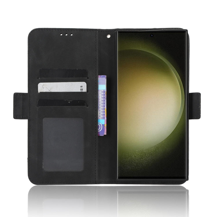 For Samsung Galaxy S23 Ultra 5G Skin Feel Calf Texture Card Slots Leather Phone Case