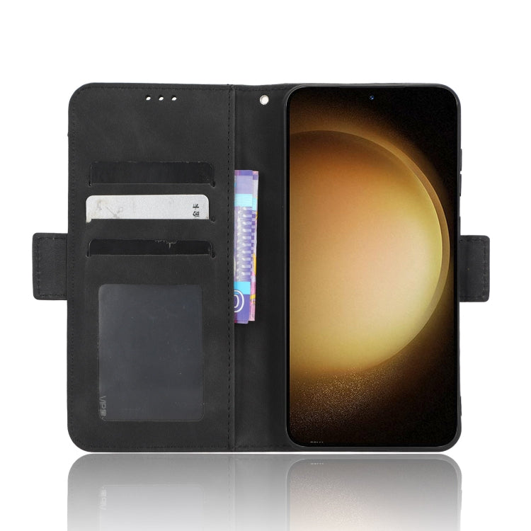 For Samsung Galaxy S23 5G Skin Feel Calf Texture Card Slots Leather Phone Case