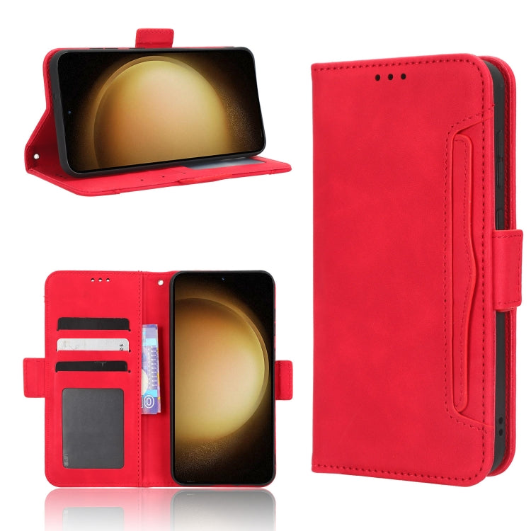 For Samsung Galaxy S23 5G Skin Feel Calf Texture Card Slots Leather Phone Case
