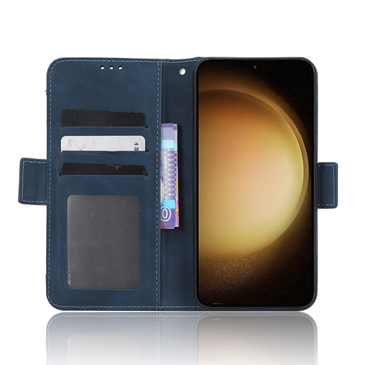 For Samsung Galaxy S23 5G Skin Feel Calf Texture Card Slots Leather Phone Case