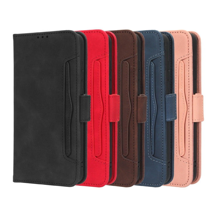 For Samsung Galaxy S23 5G Skin Feel Calf Texture Card Slots Leather Phone Case