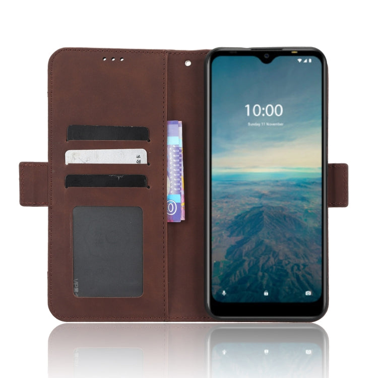 For Vodafone Smart V22 Skin Feel Calf Texture Card Slots Leather Phone Case