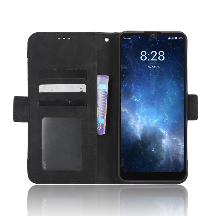 For Sharp Rouvo V Skin Feel Calf Texture Card Slots Leather Phone Case