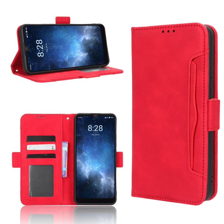 For Sharp Rouvo V Skin Feel Calf Texture Card Slots Leather Phone Case