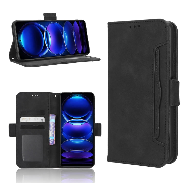 For Xiaomi Poco X5 5G / Redmi Note 12 5G Skin Feel Calf Texture Card Slots Leather Phone Case