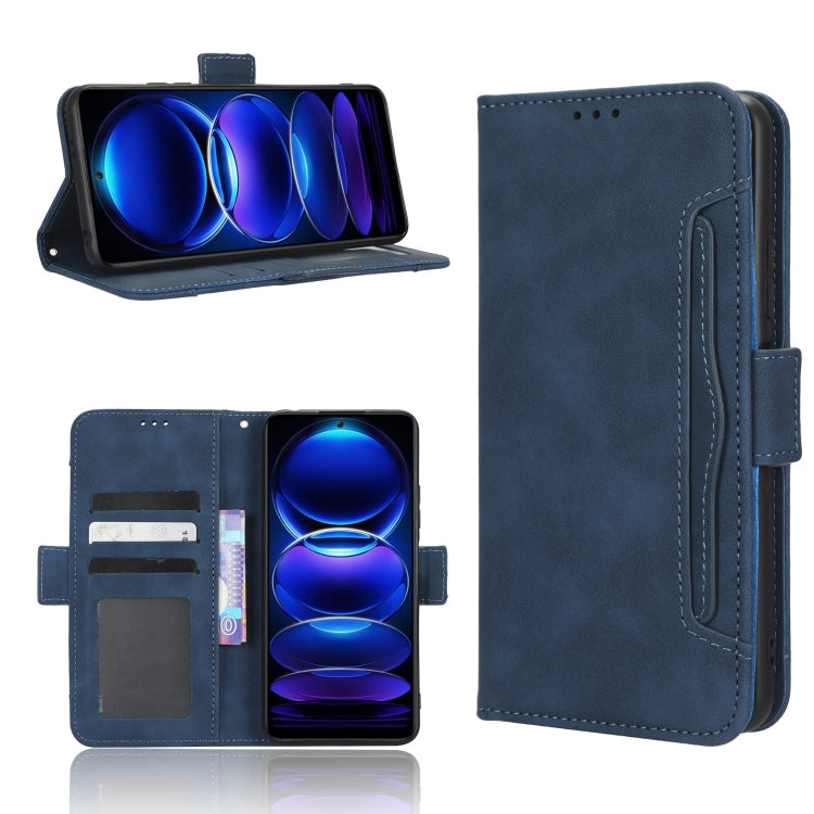 For Xiaomi Poco X5 5G / Redmi Note 12 5G Skin Feel Calf Texture Card Slots Leather Phone Case