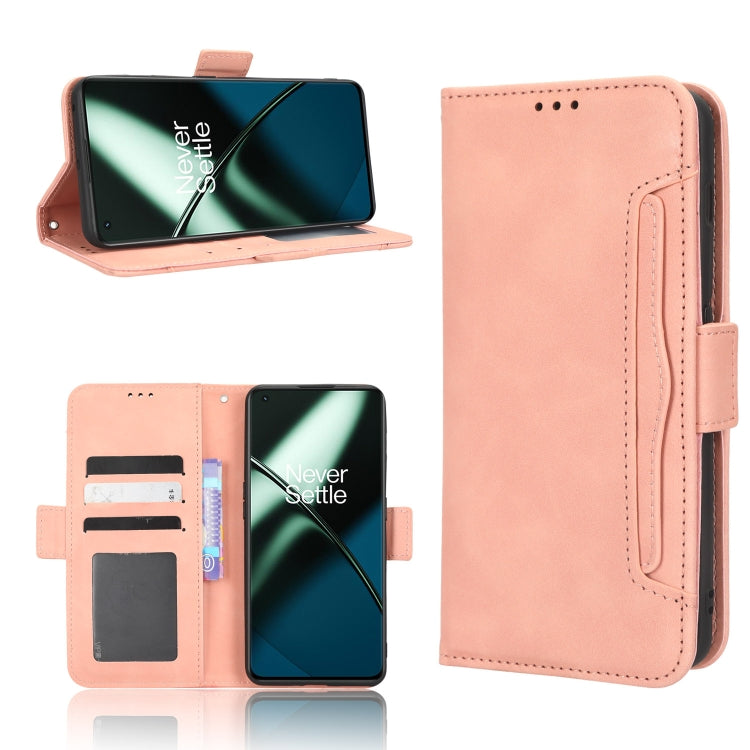 For OnePlus 11 5G Skin Feel Calf Texture Card Slots Leather Phone Case