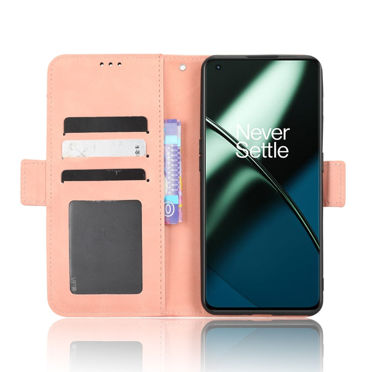 For OnePlus 11 5G Skin Feel Calf Texture Card Slots Leather Phone Case
