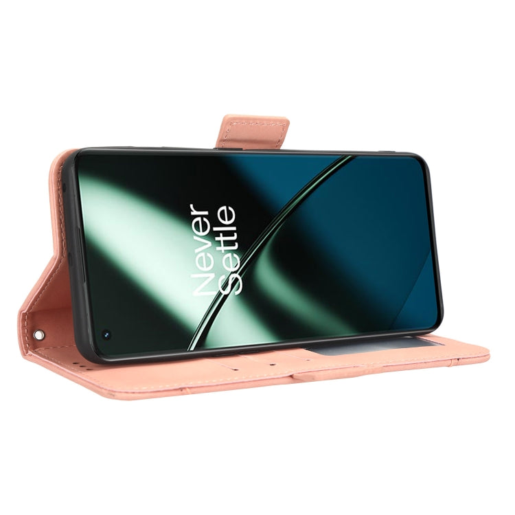 For OnePlus 11 5G Skin Feel Calf Texture Card Slots Leather Phone Case