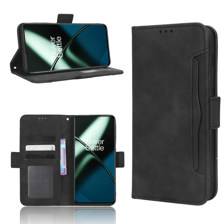 For OnePlus 11 5G Skin Feel Calf Texture Card Slots Leather Phone Case