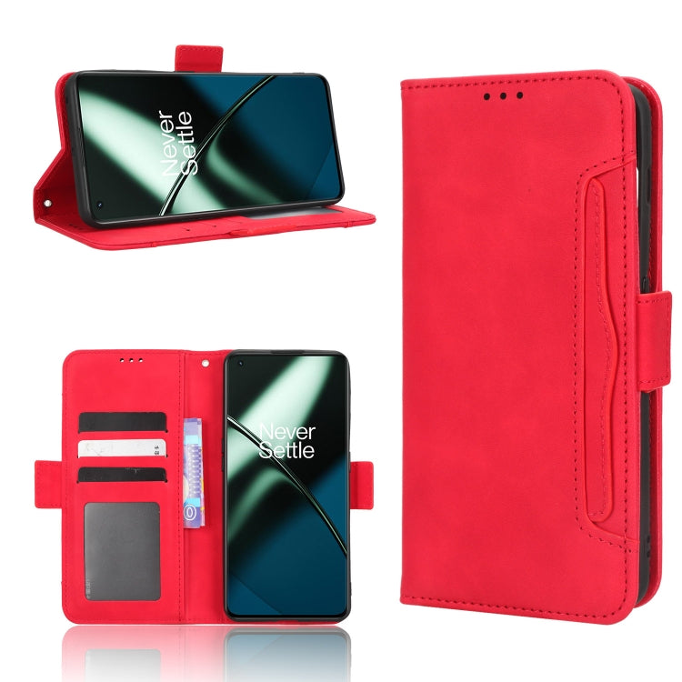 For OnePlus 11 5G Skin Feel Calf Texture Card Slots Leather Phone Case