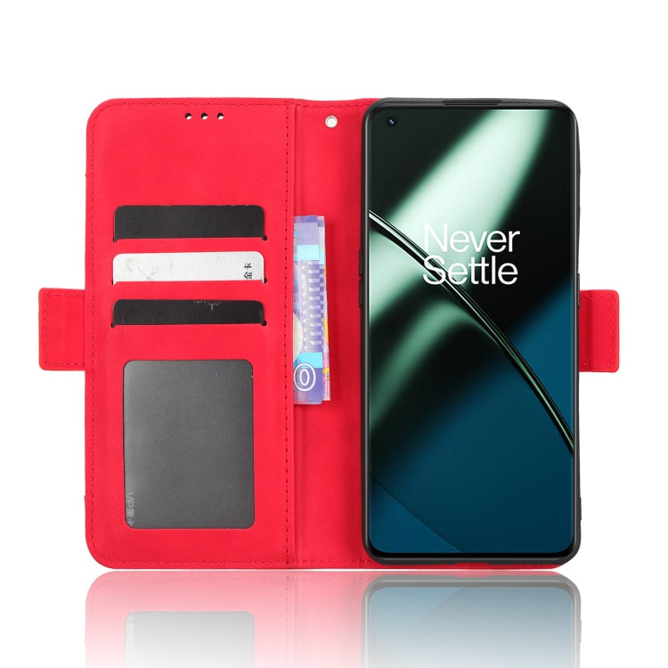 For OnePlus 11 5G Skin Feel Calf Texture Card Slots Leather Phone Case