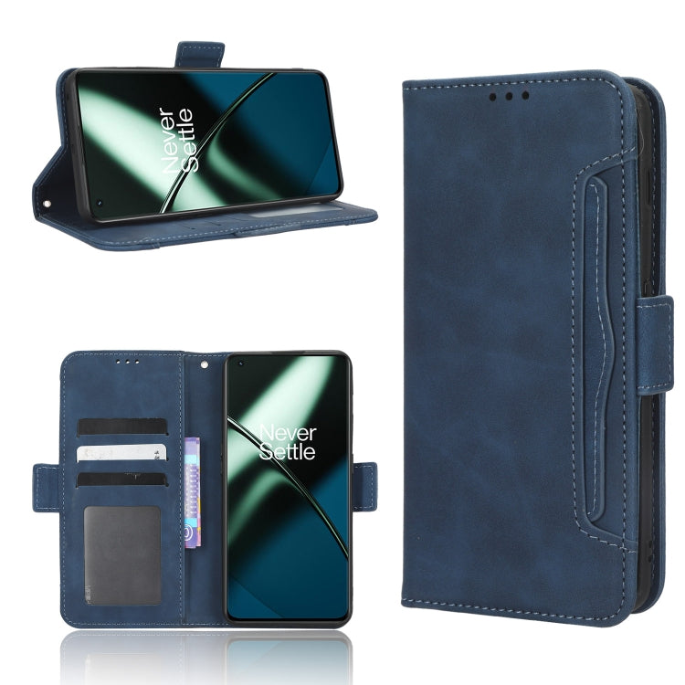 For OnePlus 11 5G Skin Feel Calf Texture Card Slots Leather Phone Case