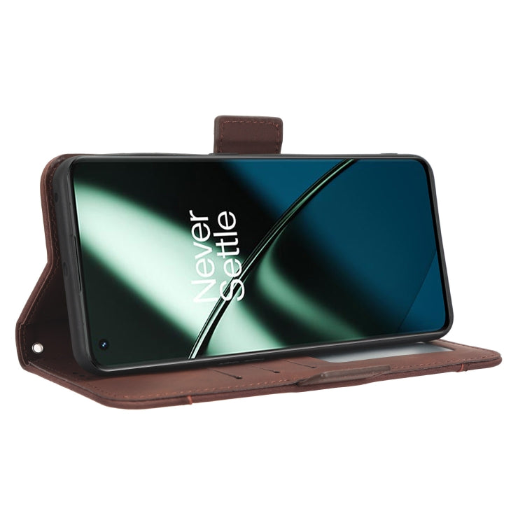 For OnePlus 11 5G Skin Feel Calf Texture Card Slots Leather Phone Case