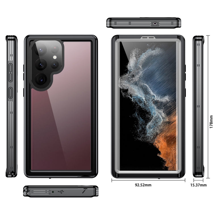 For Samsung Galaxy S23 Ultra 5G IP68 Waterproof Shockproof PC Phone Case
