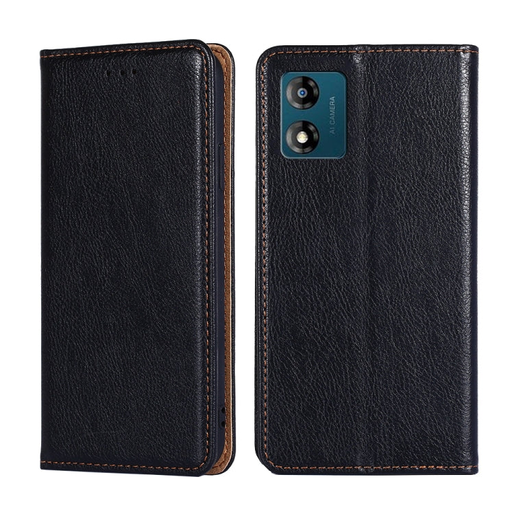 For Motorola Moto E13 4G Gloss Oil Solid Color Magnetic Leather Phone Case