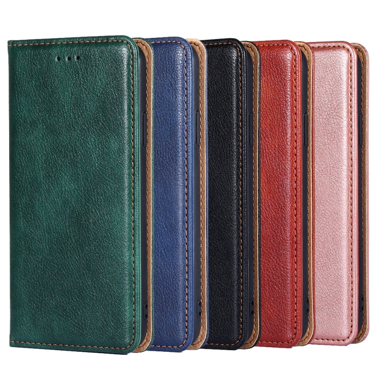 For Motorola Moto E13 4G Gloss Oil Solid Color Magnetic Leather Phone Case