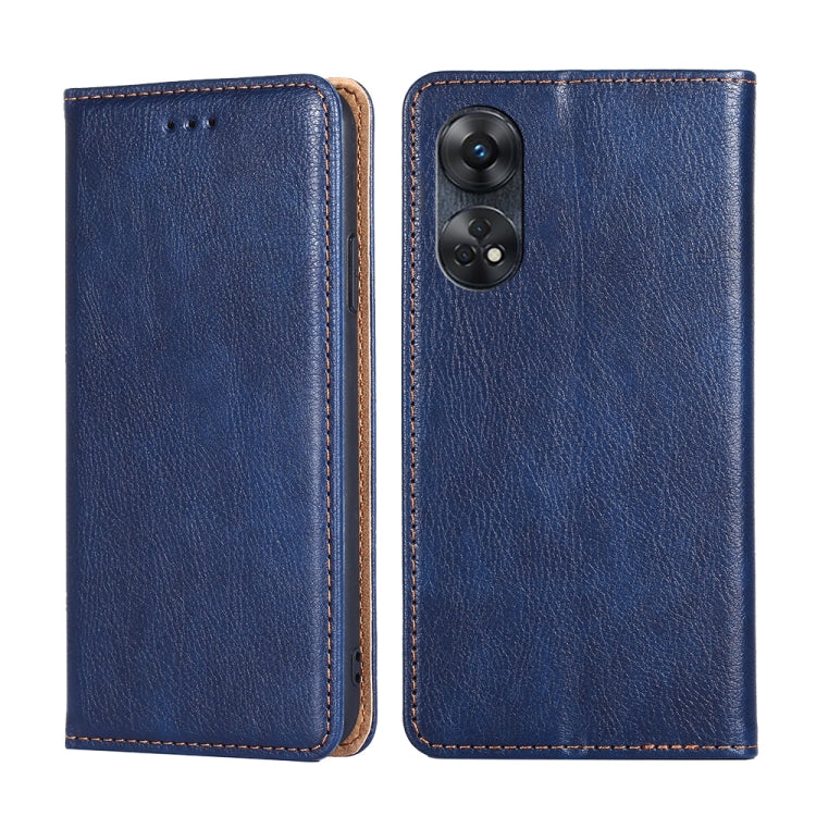 For OPPO Reno8 T 4G Gloss Oil Solid Color Magnetic Leather Phone Case