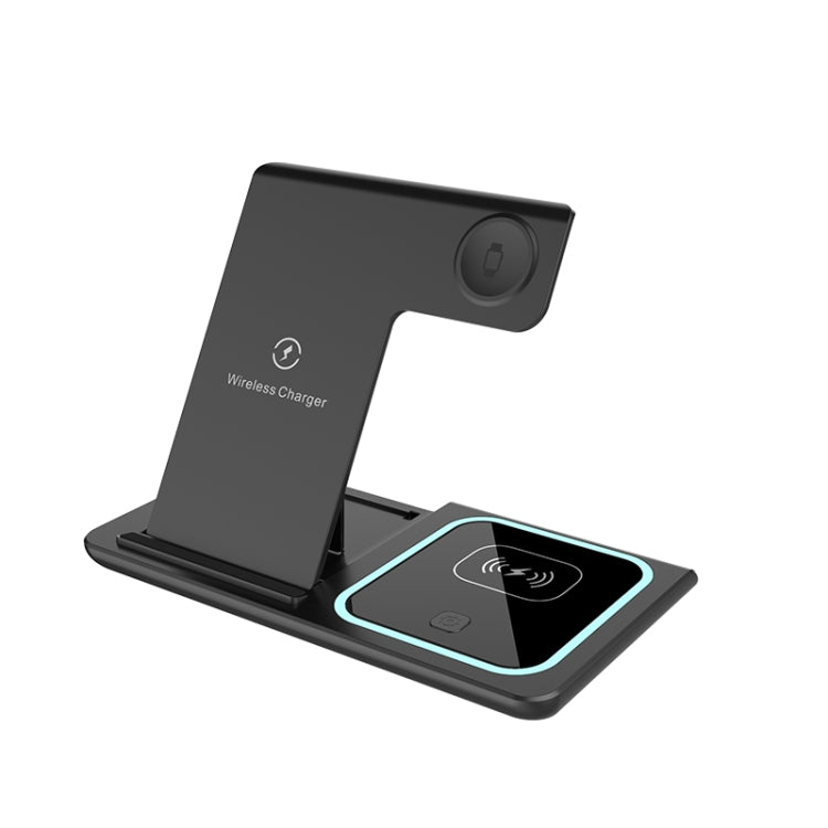 X455 15W 3 in 1 Foldable Wireless Charger(Black)