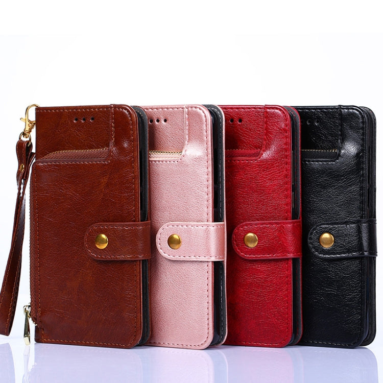 For Motorola Moto E13 4G Zipper Bag Leather Phone Case
