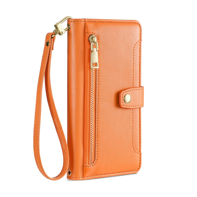 For OPPO Reno8 T 4G Sheep Texture Cross-body Zipper Wallet Leather Phone Case