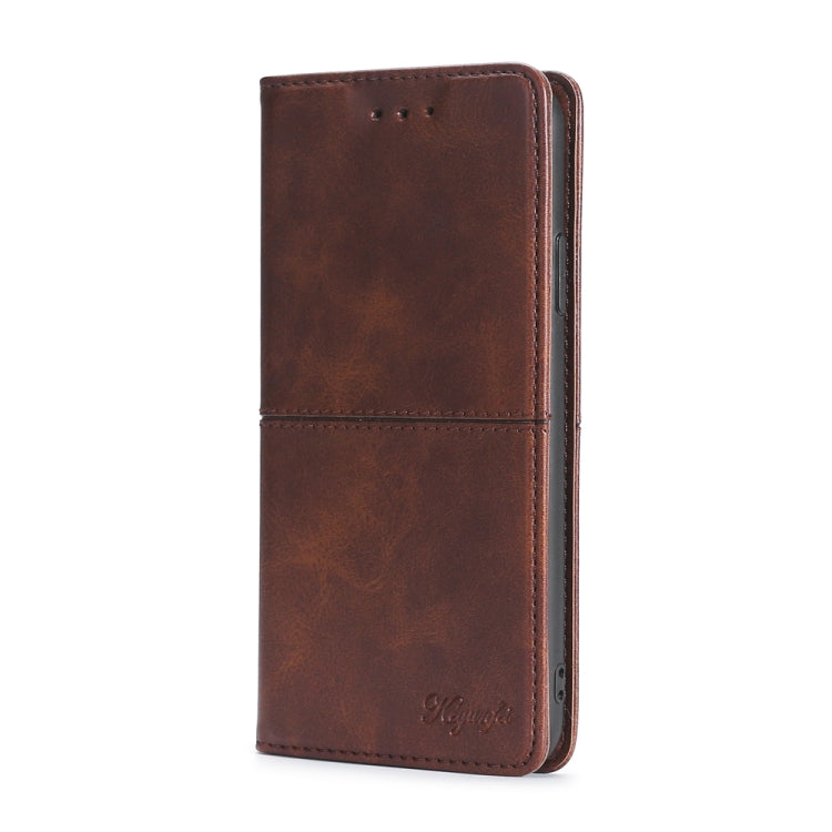For Motorola Moto E13 4G Cow Texture Magnetic Horizontal Flip Leather Phone Case