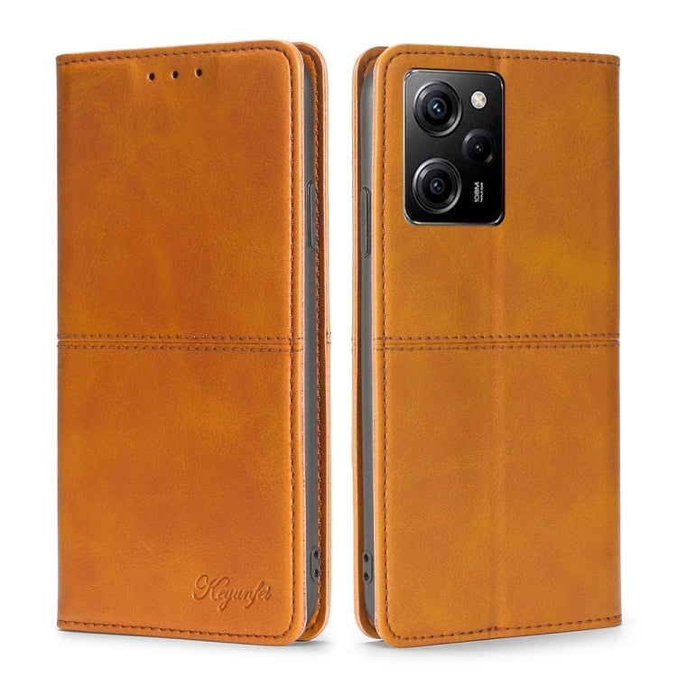 For Xiaomi Poco X5 Pro / Redmi Note 12 Pro Speed Cow Texture Magnetic Horizontal Flip Leather Phone Case