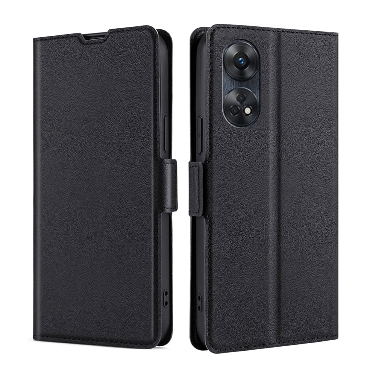 For OPPO Reno8 T 4G Ultra-thin Voltage Side Buckle Horizontal Flip Leather Phone Case