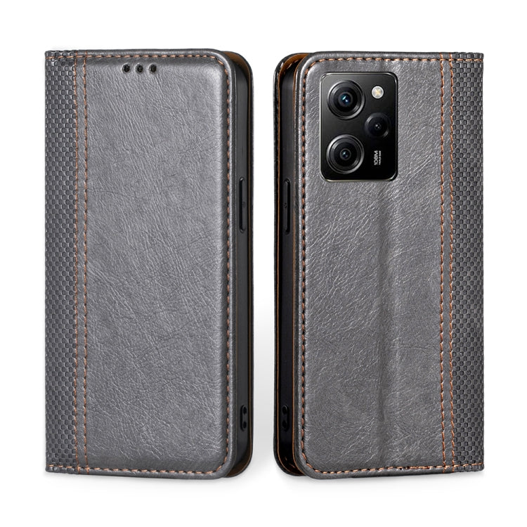 For Xiaomi Poco X5 Pro / Redmi Note 12 Pro Speed Grid Texture Magnetic Flip Leather Phone Case