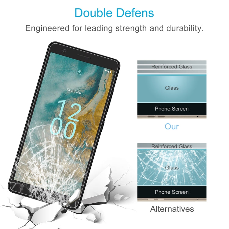 For Nokia C02 50pcs 0.26mm 9H 2.5D Tempered Glass Film