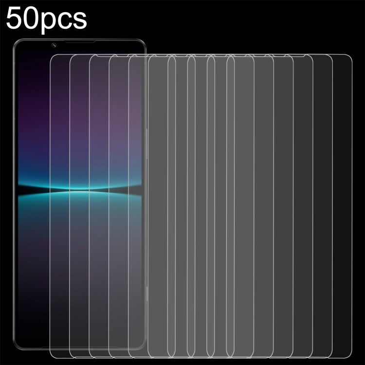 For Sony Xperia 1 V 50pcs 0.26mm 9H 2.5D Tempered Glass Film