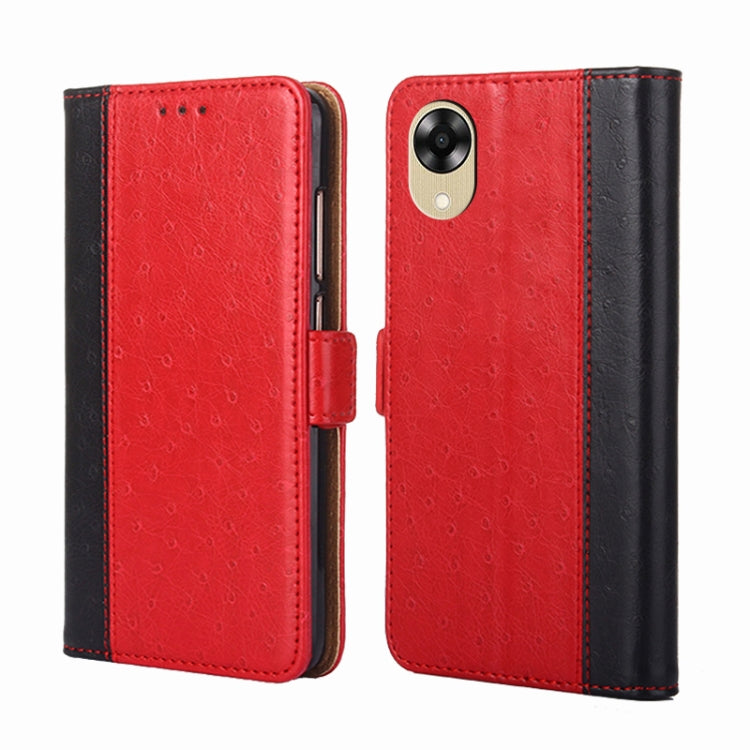 For OPPO A17k Ostrich Texture Flip Leather Phone Case