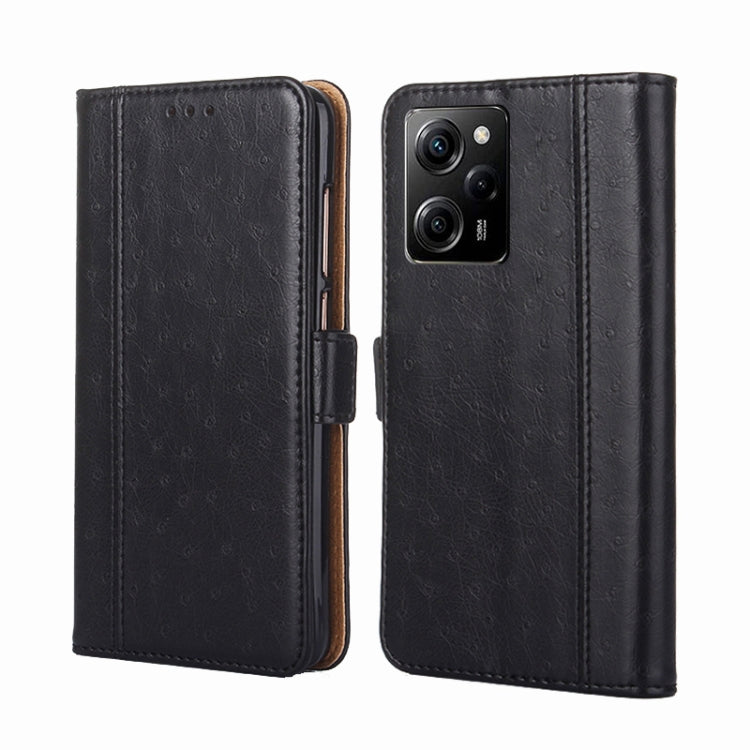For Xiaomi Poco X5 Pro / Redmi Note 12 Pro Speed Ostrich Texture Flip Leather Phone Case